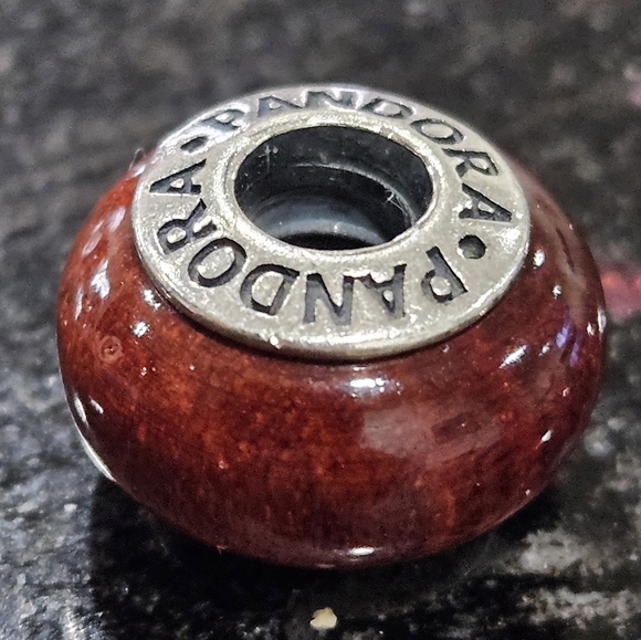 Retired Pandora Sterling Silver Muirapiranga Wood Bead 790703 - Picture 1 of 2